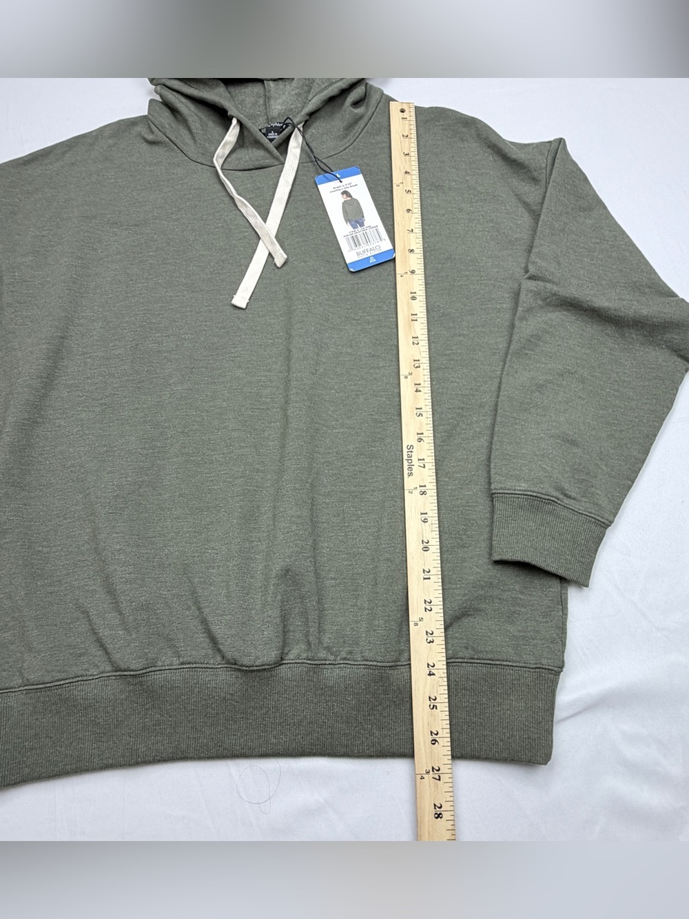 Buffalo David Bitton Olive Lightweight Hoodie - Picture 4 of 10